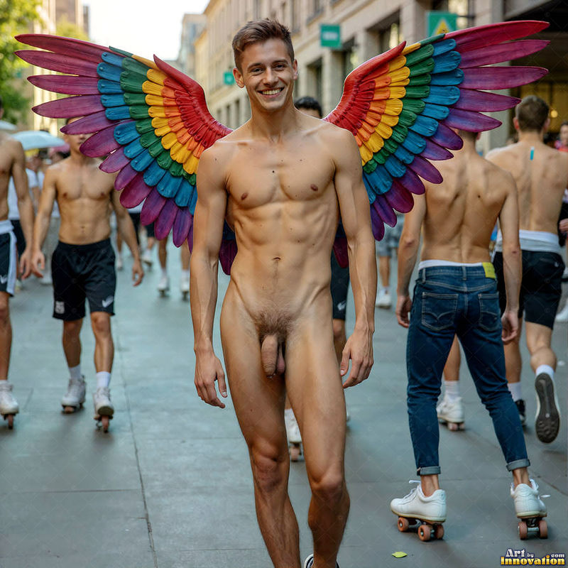 Wings of Pride NSFW - AI LGBTQ Fantasy Art