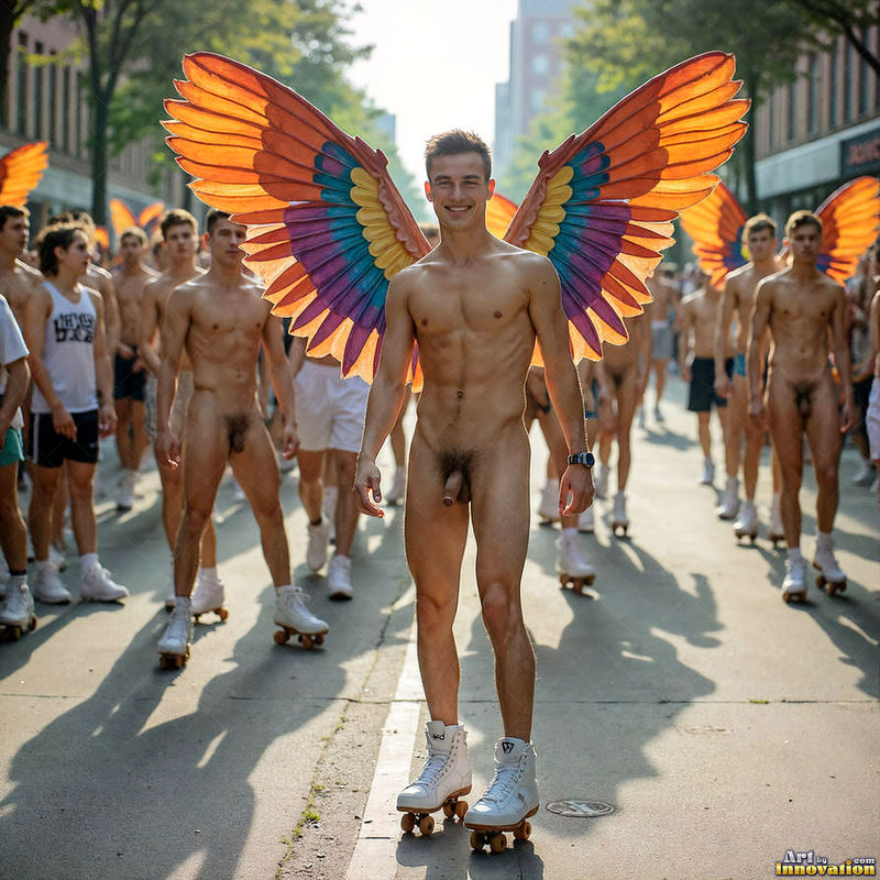 Wings of Pride NSFW - AI LGBTQ Fantasy Art