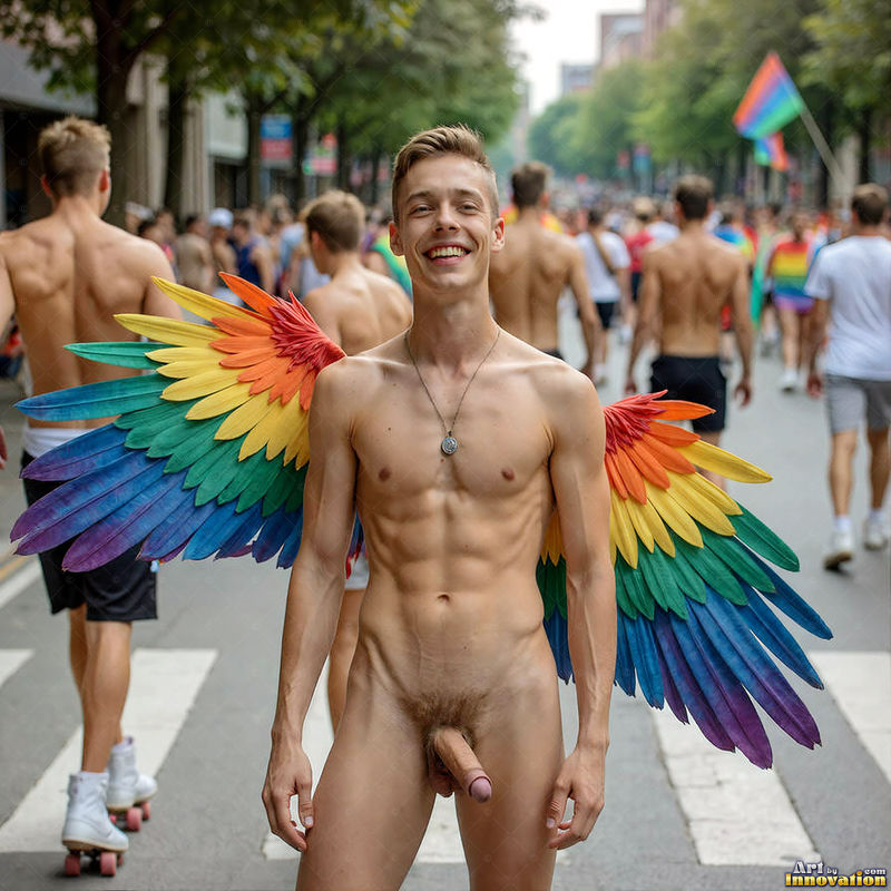 Wings of Pride NSFW - AI LGBTQ Fantasy Art