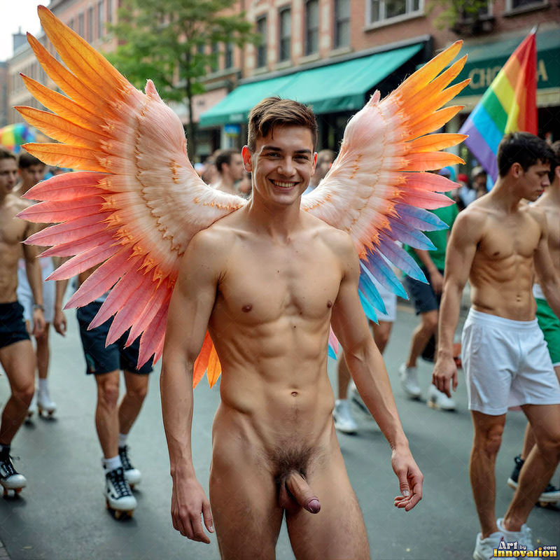 Wings of Pride NSFW - AI LGBTQ Fantasy Art