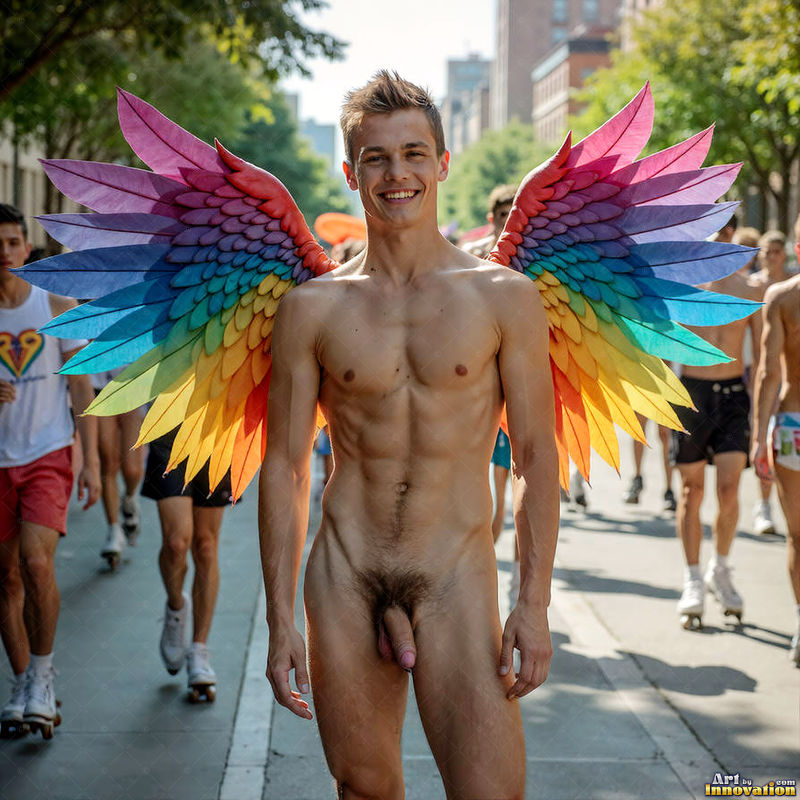 Wings of Pride NSFW - AI LGBTQ Fantasy Art