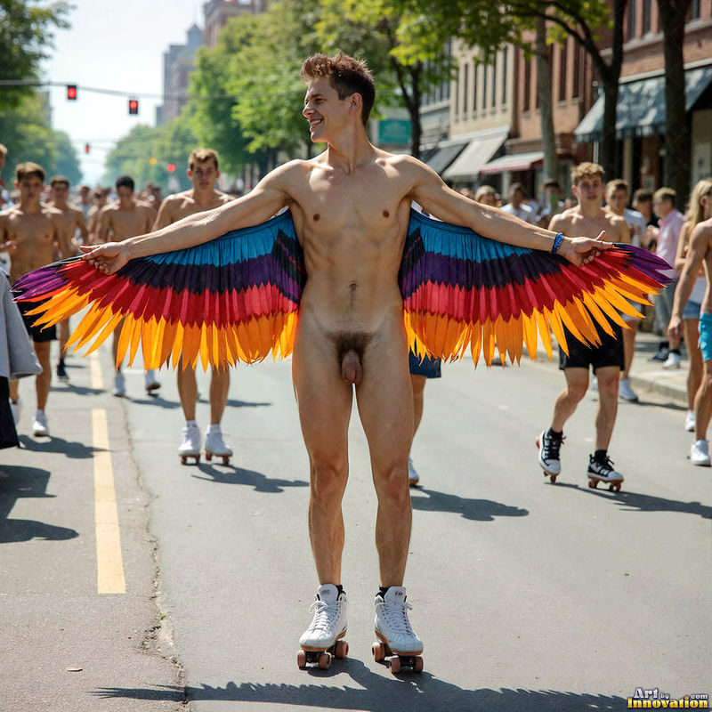 Wings of Pride NSFW - AI LGBTQ Fantasy Art