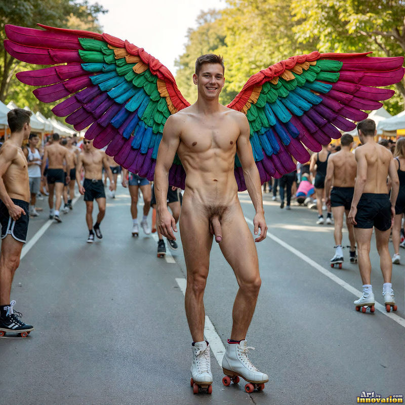 Wings of Pride NSFW - AI LGBTQ Fantasy Art
