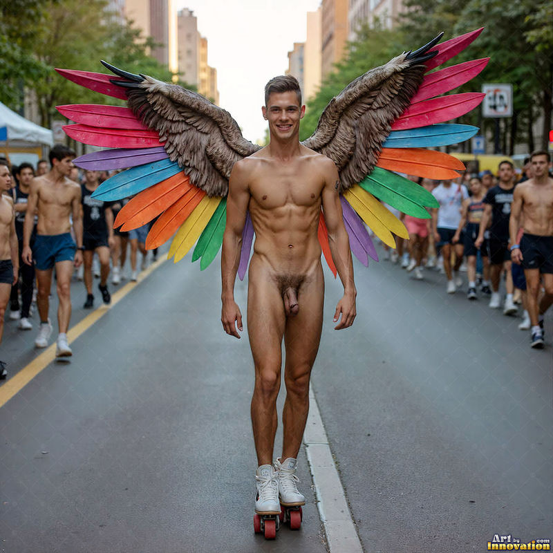 Wings of Pride NSFW - AI LGBTQ Fantasy Art