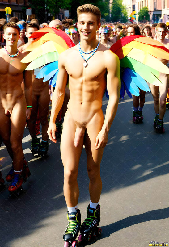 Wings of Pride NSFW - AI LGBTQ Fantasy Art