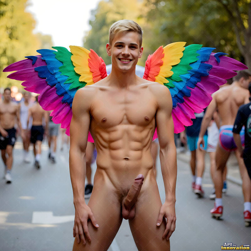 Wings of Pride NSFW - AI LGBTQ Fantasy Art