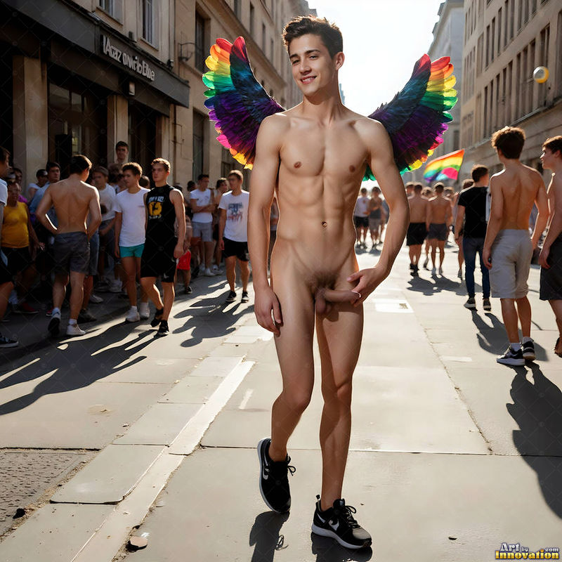 Wings of Pride NSFW - AI LGBTQ Fantasy Art