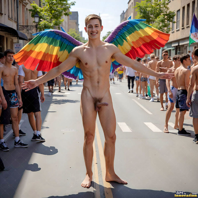 Wings of Pride NSFW - AI LGBTQ Fantasy Art