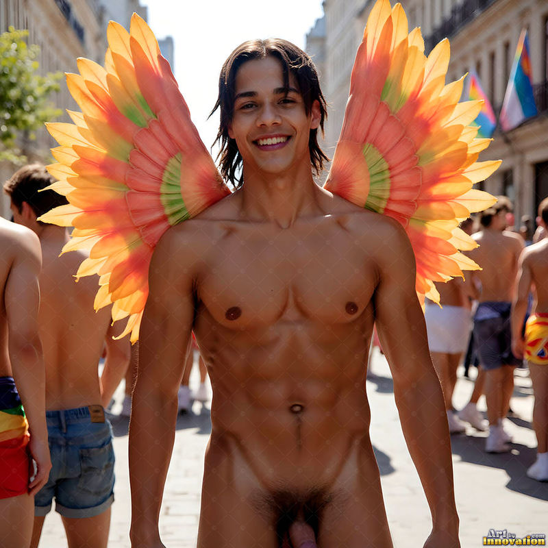 Wings of Pride NSFW - AI LGBTQ Fantasy Art