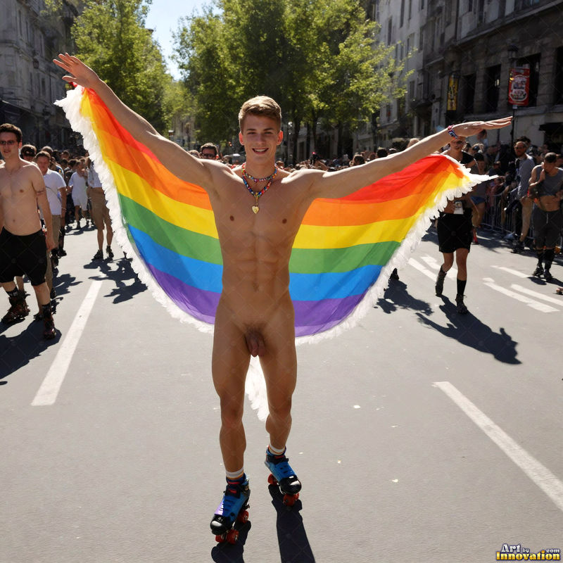 Wings of Pride NSFW - AI LGBTQ Fantasy Art