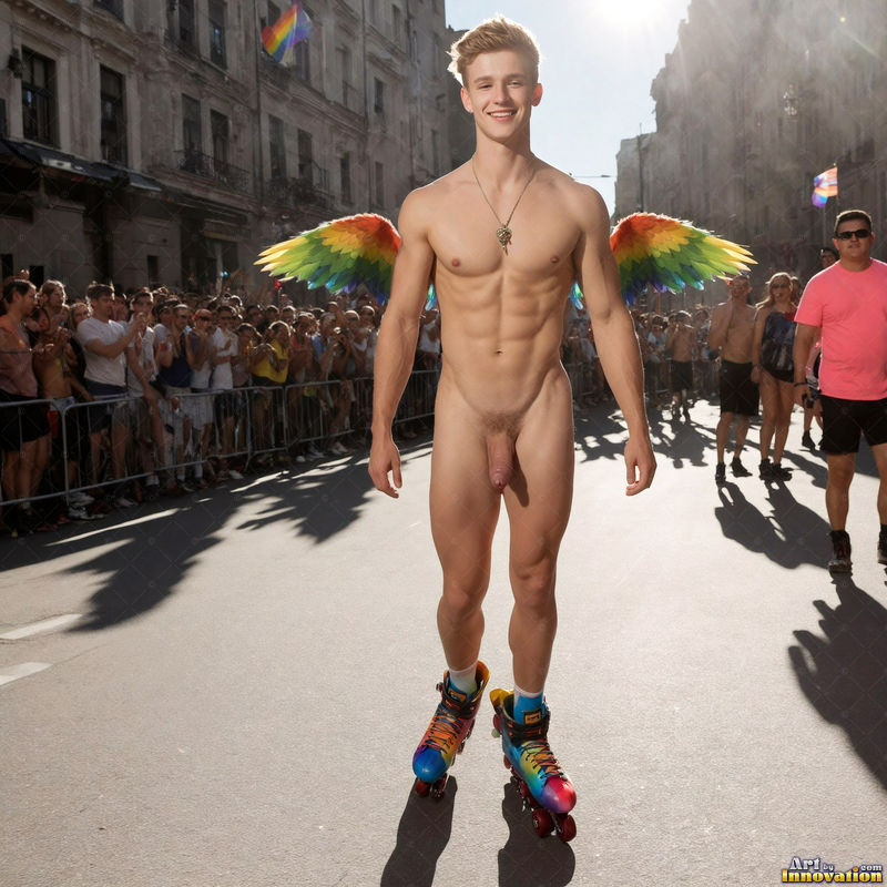 Wings of Pride NSFW - AI LGBTQ Fantasy Art