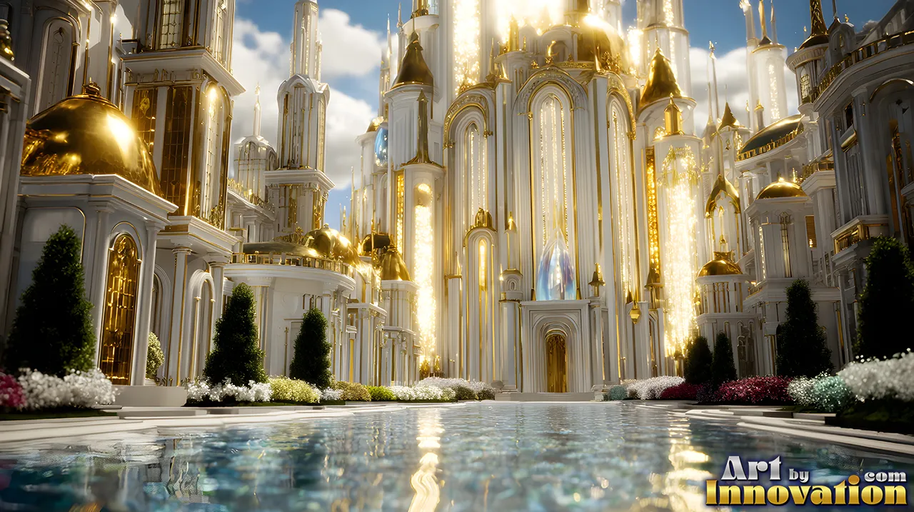 Heavenly Golden City Backgrounds