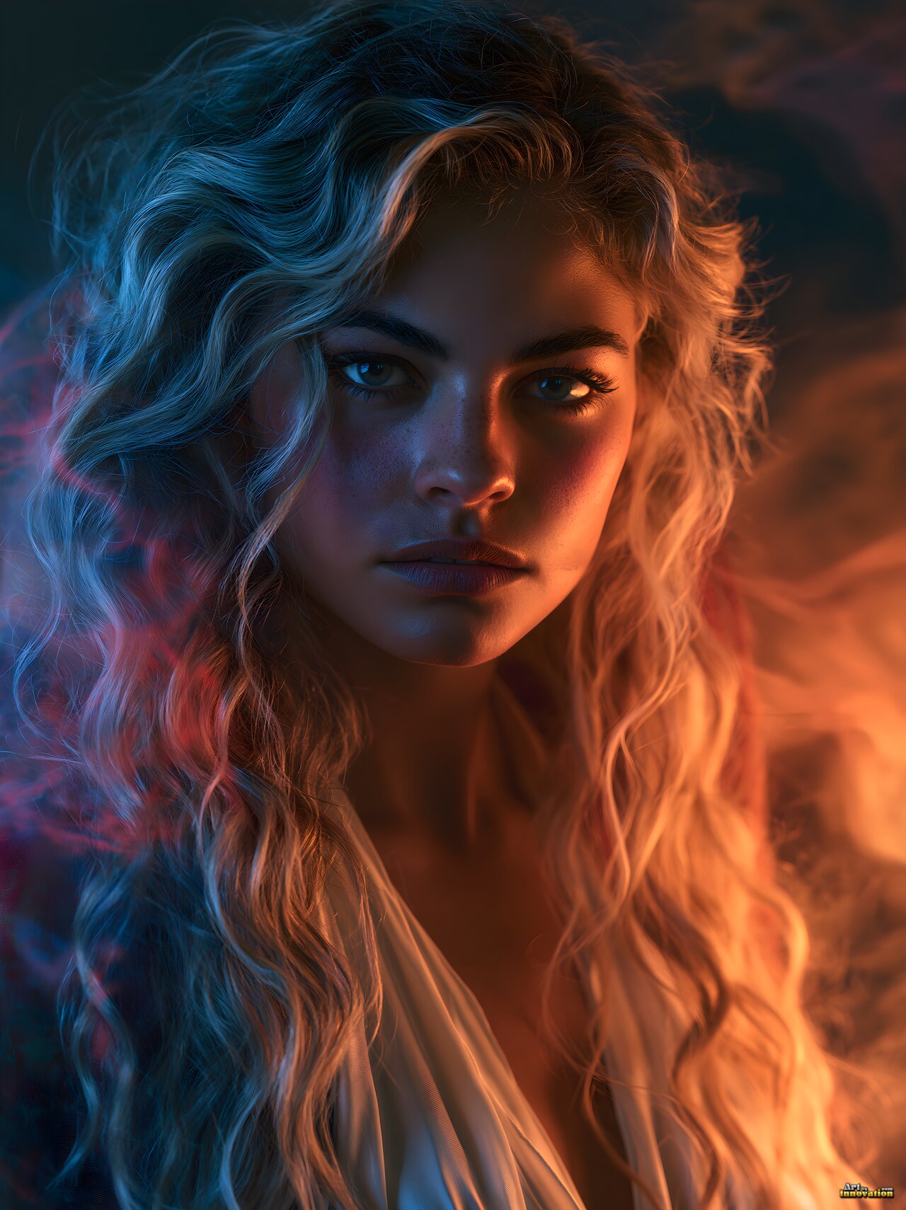 Beautiful Women Enveloped by Color