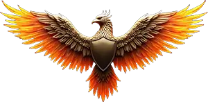 Elegant gold metallic eagle wings logo design in UHD, AI-generated by Art by Innovation