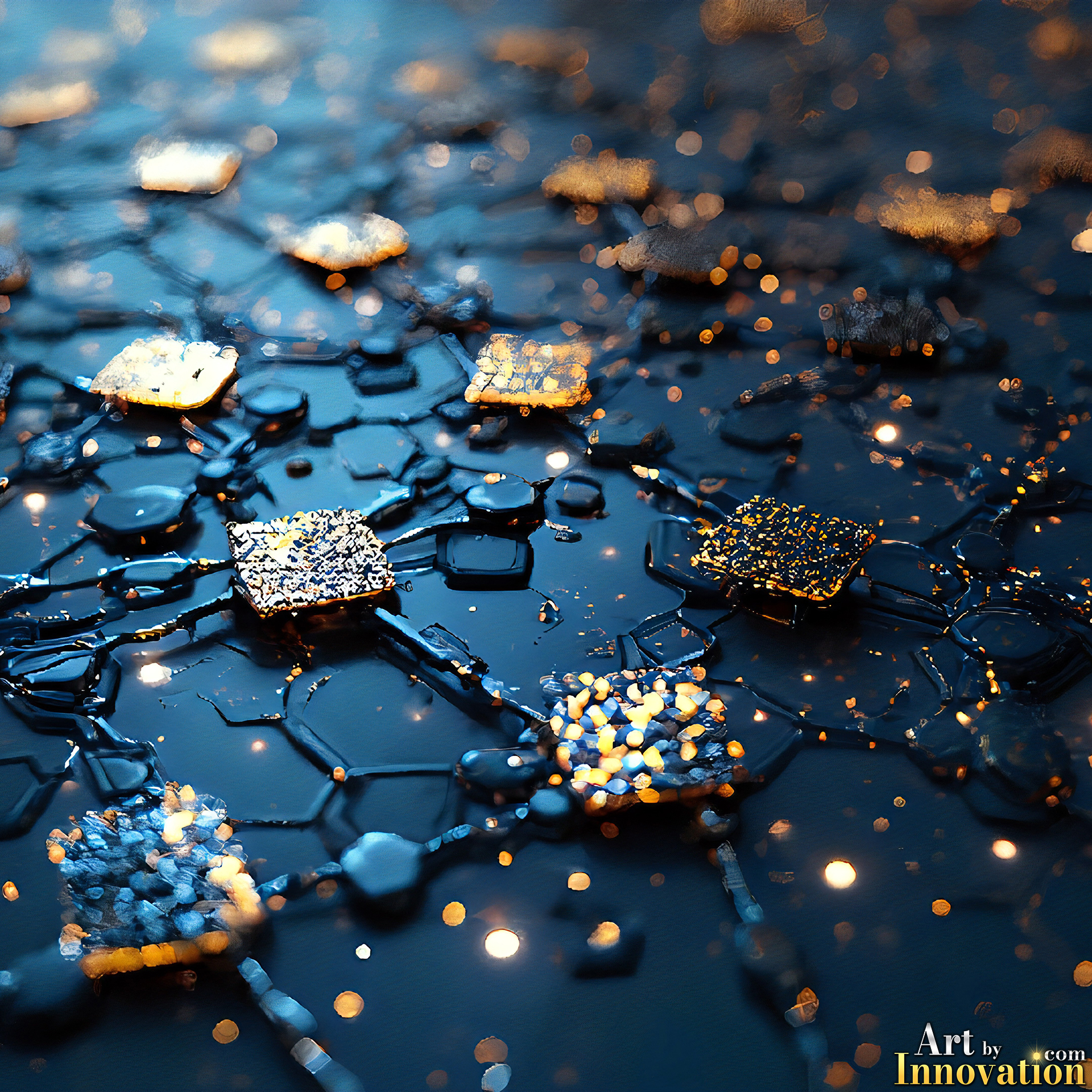Technology futuristic desktop wallpaper background in UHD, AI-generated art by Art by Innovation