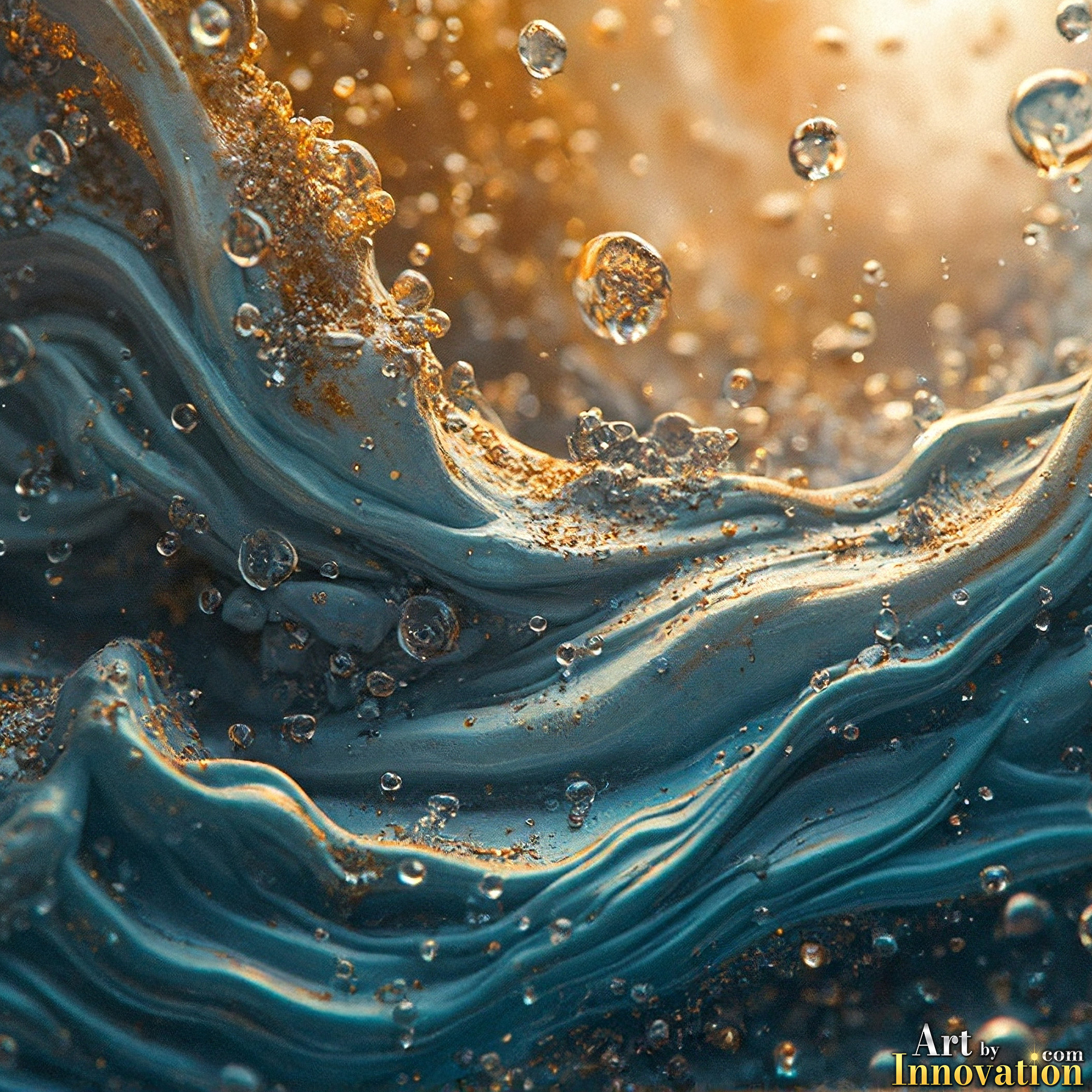 Fire element abstract desktop wallpaper background in UHD, AI-generated art by Art by Innovation